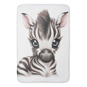 Tapete De Banheiro Bebê Zebra Adorável