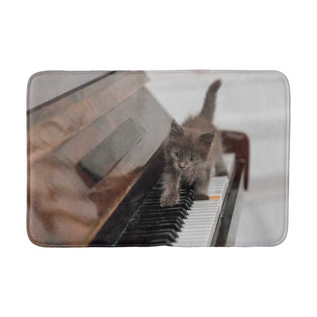 Tapete De Banheiro Bebês Mais Pobres | Kitten on Piano (Frente)