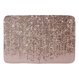 Tapete De Banheiro Bege Rosa Bronze Dourado Brilho Glamour
