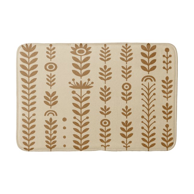 Tapete De Banheiro Beige and Earth Brown Bath Mat (Frente)