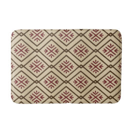 Tapete De Banheiro Beige e Maroon Bath Mat