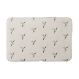 Tapete De Banheiro Beige Ruby-throated Hummingbird