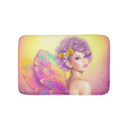 Tapete De Banheiro Bela borboleta fada de menina