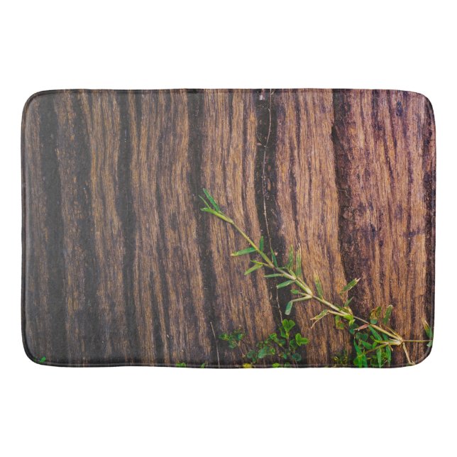 Tapete De Banheiro bela madeira velha (Frente)