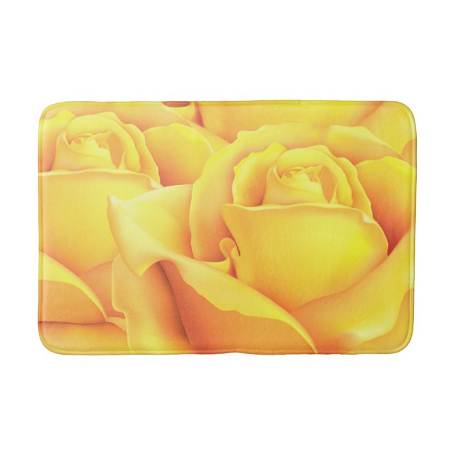 Tapete De Banheiro Bela Rosa Amarela (Frente)