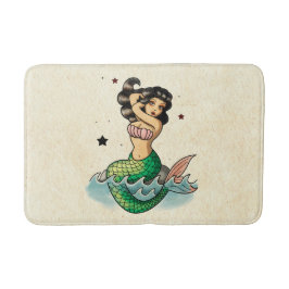 Tapete De Banheiro Beleza da sereia da velha escola