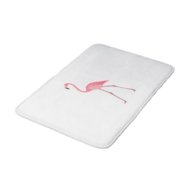Tapete De Banheiro Belo Flamingo Rosa (Angulado)