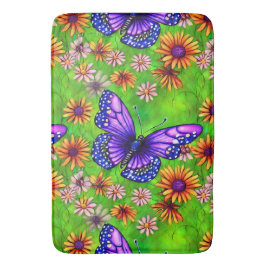 Tapete De Banheiro Belo Prado Flor de Borboleta