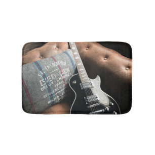 Tapete De Banheiro Belo Violão Acústico