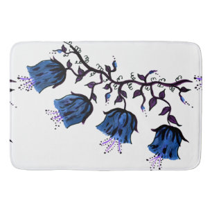 Tapete De Banheiro Belos de Canterbury Azuis Flores de Vinha Grande B