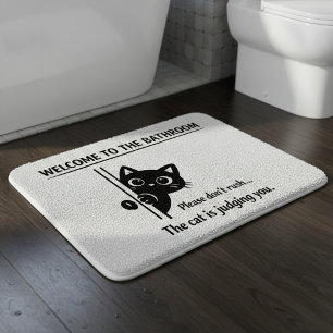Tapete De Banheiro Bem-vindo ao Companheiro de Gato de Banheiro