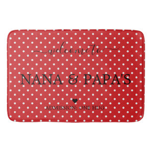 Tapete De Banheiro Bem-vindos à porta da casa de Nana & Papa