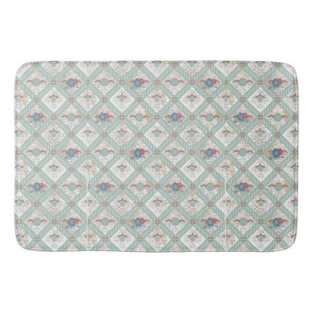 Tapete De Banheiro Bermudas Blue Pearl Bath Mat (Frente)