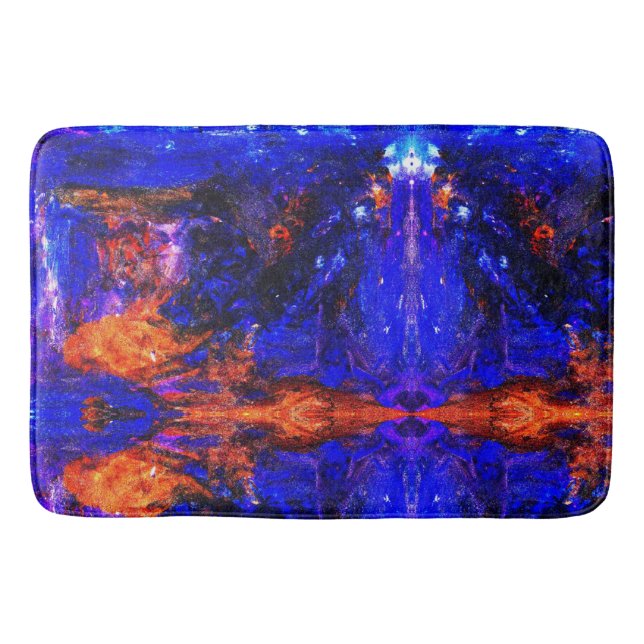 Tapete De Banheiro Besta Azul Correndo Fogo (Frente)