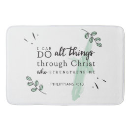Tapete De Banheiro Bíblia Verso Philippians 4:13 Bath Mat