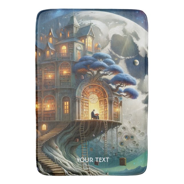 Tapete De Banheiro Biblioteca da Lua de Menino Fantasy (Frente Vertical)