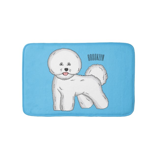 Tapete De Banheiro Bichon frise dog cartoon illustration (frente)