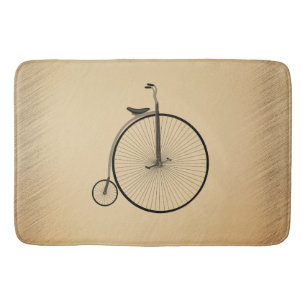 Tapete De Banheiro Bicicleta Antiga de Roda Alta Rústica