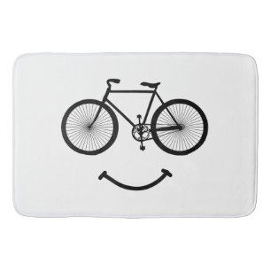 Tapete De Banheiro Bicicleta e Andando de bicicleta de T-Shirt Blac