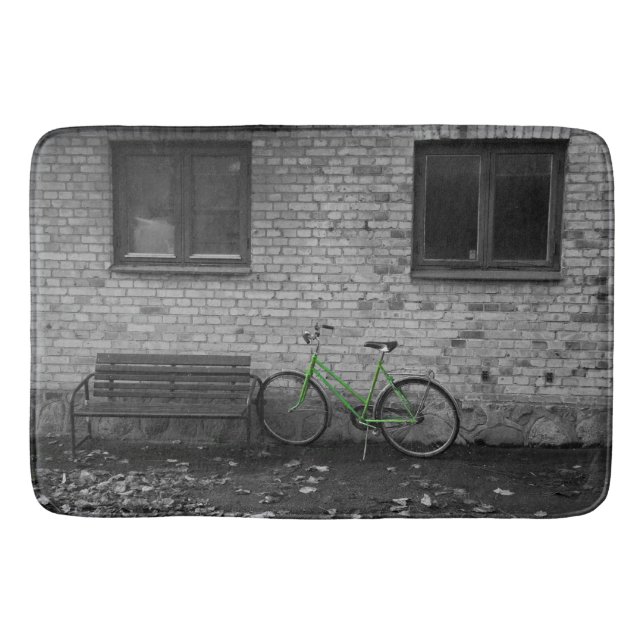 Tapete De Banheiro Bicicleta verde (Frente)