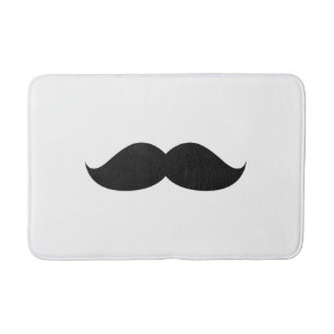 Tapete De Banheiro Bigode preto engraçado bonito