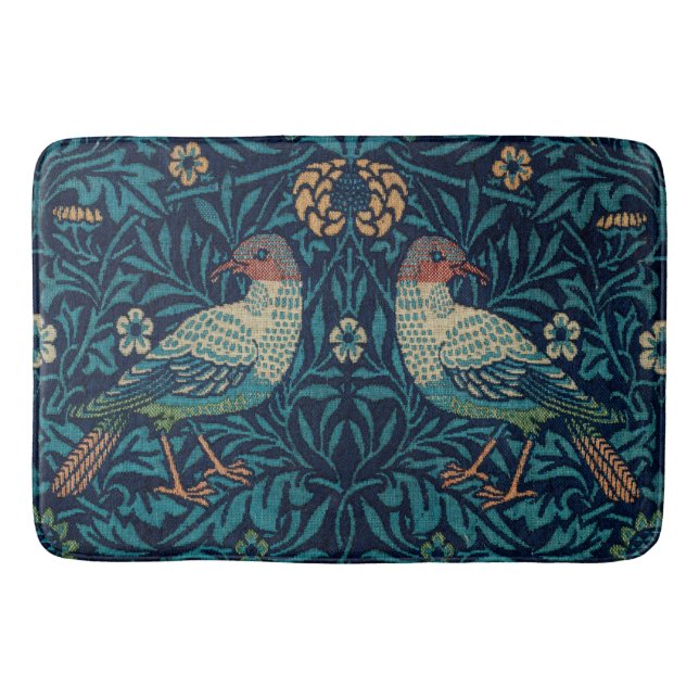 Tapete De Banheiro "Birds", por William Morris Blue Pattern  (Frente)