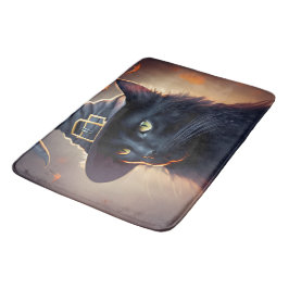 Tapete De Banheiro Black Cat Halloween