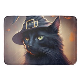 Tapete De Banheiro Black Cat Halloween