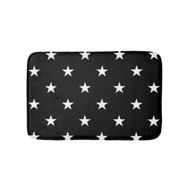 Tapete De Banheiro Black Large Stars Bath Mat (frente)