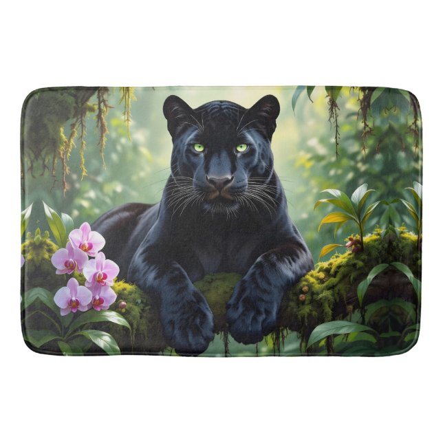Tapete De Banheiro Black Panther in the Jungle (Frente)