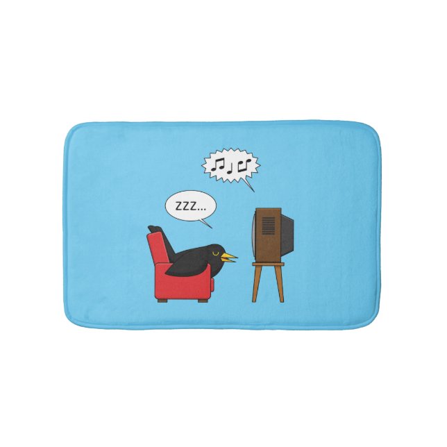 Tapete De Banheiro Blackbird dormindo em frente à banda desenhada da  (frente)