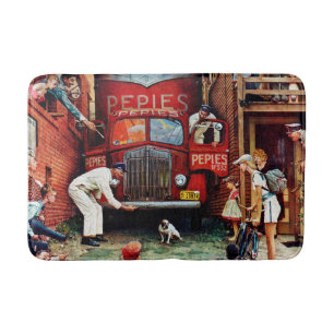 Tapete De Banheiro Bloco de estrada por Norman Rockwell