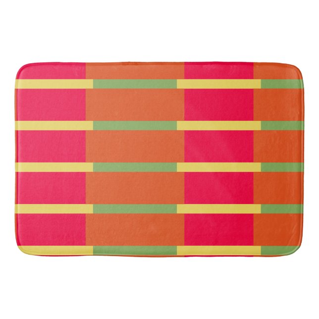 Tapete De Banheiro Blocos de cores 3 (Frente)