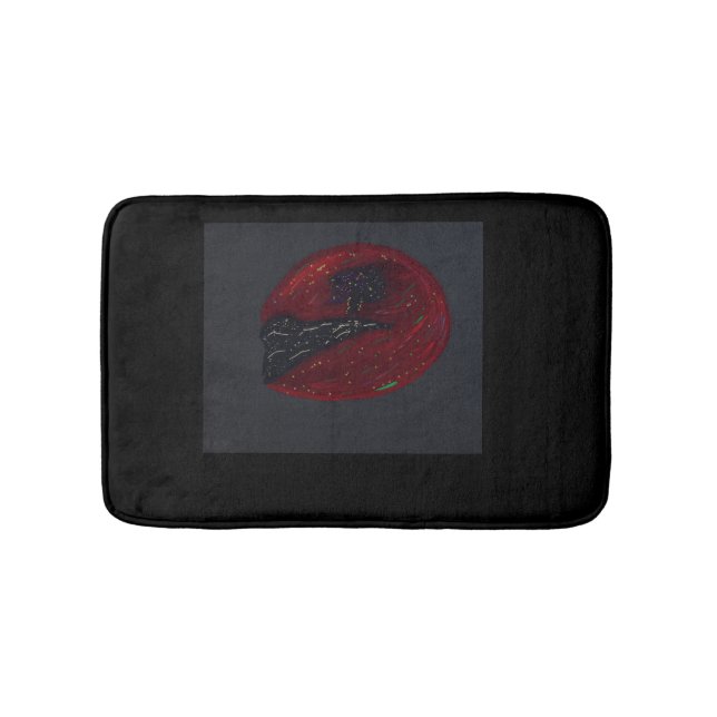 Tapete De Banheiro Blood Moonlit Night Bath Mat (frente)