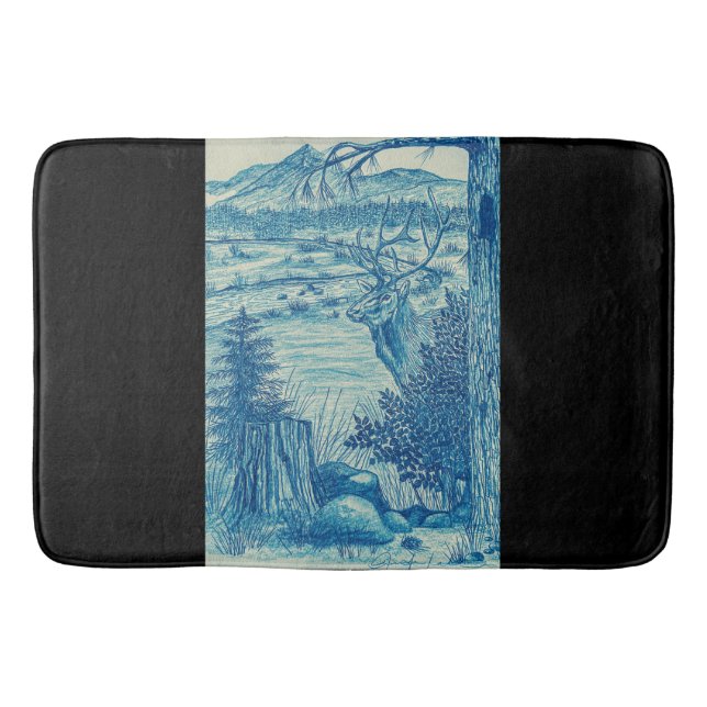 Tapete De Banheiro Blue Elk Mat (Frente)