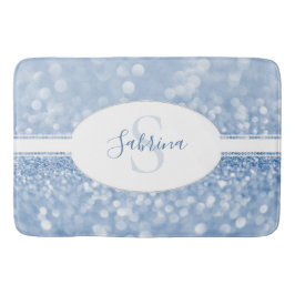Tapete De Banheiro Blue Glitter Personalize Bath Mat