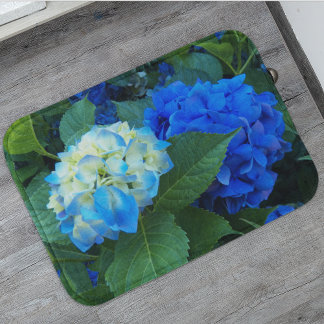 Tapete De Banheiro Blue Hydrangea Blooms Floral