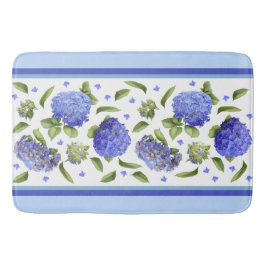 Tapete De Banheiro Blue Hydrangeas