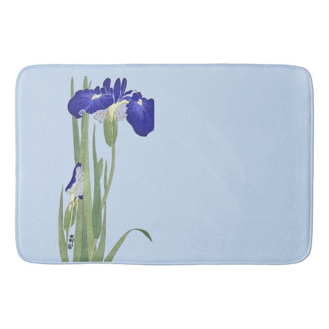Tapete De Banheiro Blue Irises de Ohara Koson (Frente)