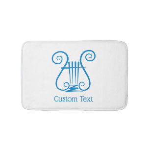Tapete De Banheiro Blue Lyre