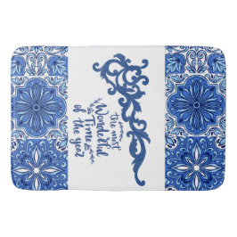 Tapete De Banheiro Blue Mandala Bath Mat