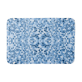 Tapete De Banheiro Blue Mosaic Bath Mat