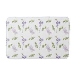 Tapete De Banheiro Blue Purple Watercolor Wildflower 