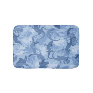 Tapete De Banheiro Blue Reptile Camouflage Bath Mat