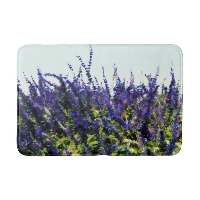 Tapete De Banheiro Blue Salvia Art (Frente)
