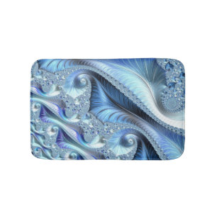 Tapete De Banheiro Blue Trippy Psychedelic Fine Fractal Art