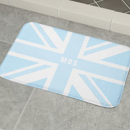Tapete De Banheiro Blue Union Jack UK Flag Moderno Monograma Bath Mat