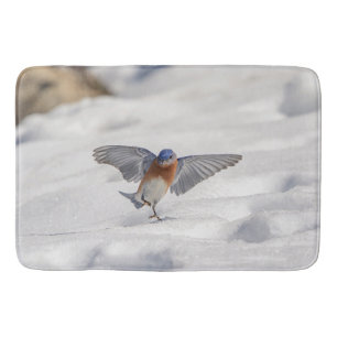 Tapete De Banheiro Bluebird oriental dançando na neve
