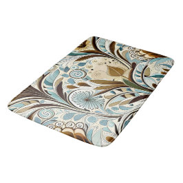 Tapete De Banheiro Blues Botânicos e Browns