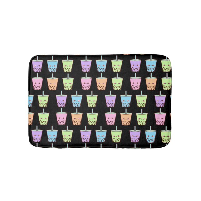 Tapete De Banheiro Boba Milk Tea Flavors (frente)